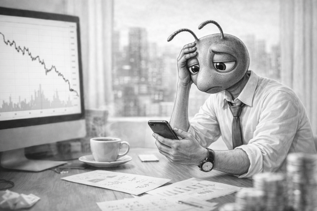 공포→무기력→버티기, 하락장의 무력함에 대하여…