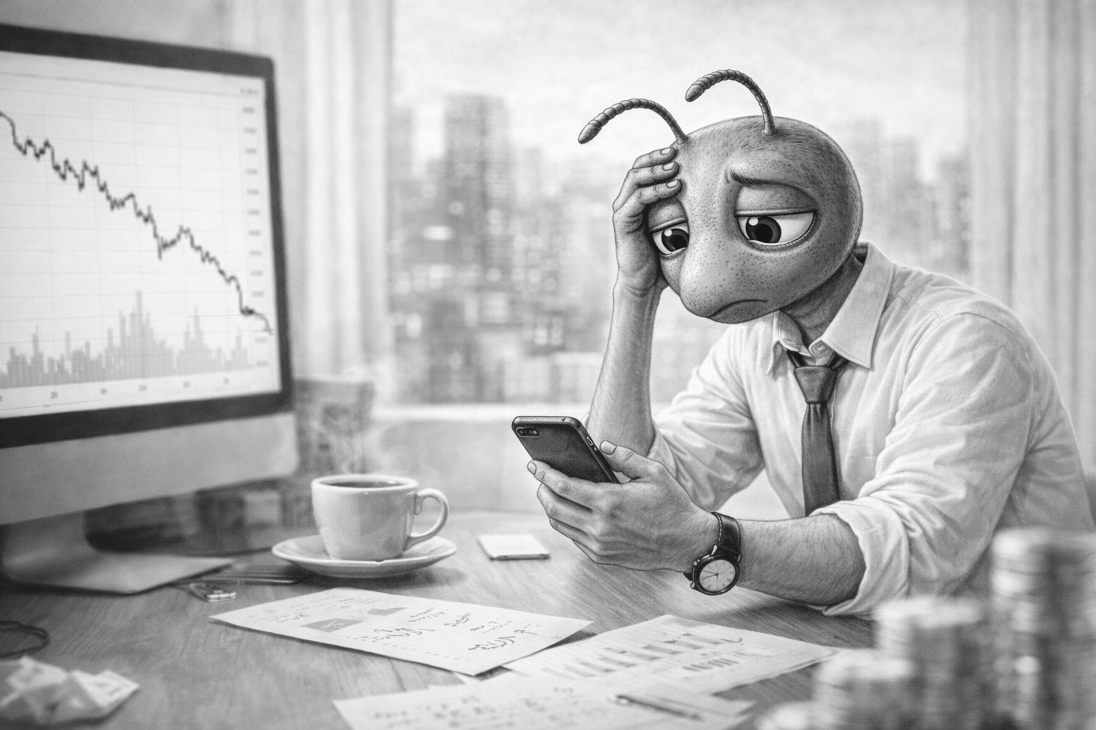 공포→무기력→버티기, 하락장의 무력함에 대하여…