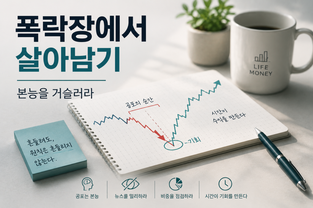 폭락장 멘탈 관리법: 공포에 휩쓸리지 않는 3가지 원칙