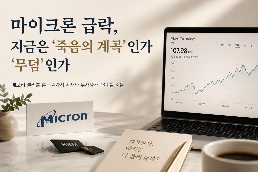 마이크론 급락 4가지 악재…죽음의 계곡을 건너가며