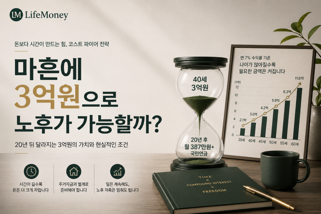“10억원도 부족하다고?”…마흔의 3억원부터 만들자