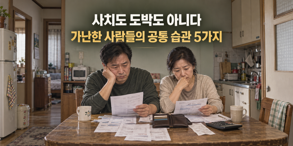 “사치도 도박도 아니다” 가난한 사람의 공통 습관 5가지